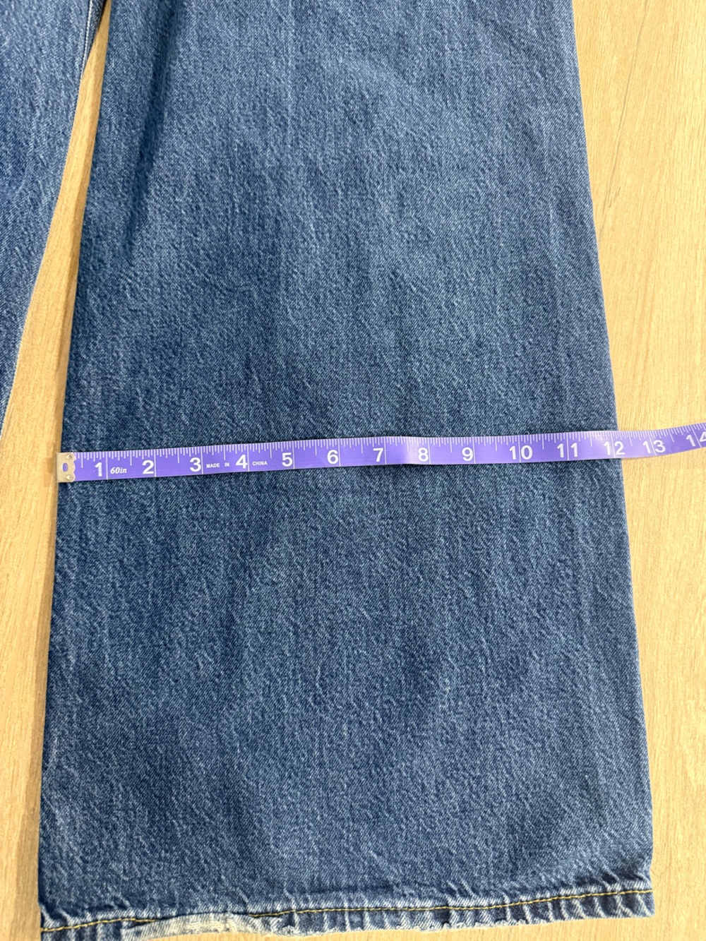 FRAME Wide Leg Trouser Jeans High Rise Blind Spot Wash Denim Size 23 - Picture 11 of 15